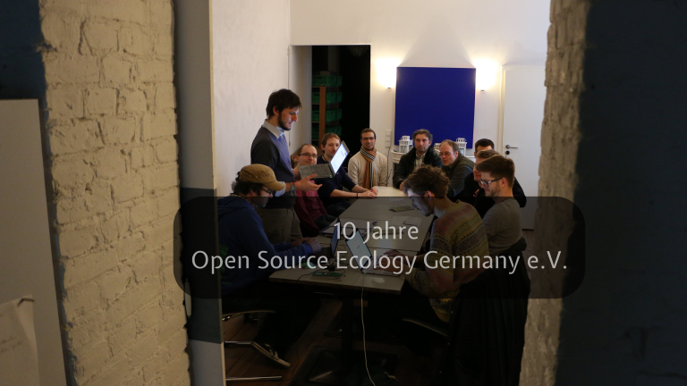 Gründungsfoto 2016 von Open Source Ecology Germany e.V. Gründungsmitgliedern